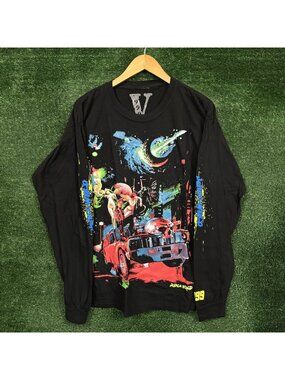 Juice WRLD 999 Club x Vlone Cosmic L/S T-shirt Large NWOT